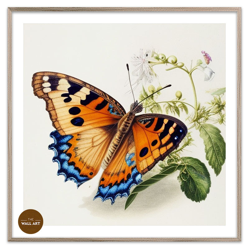 BUTTERFLY ON LEAVES III