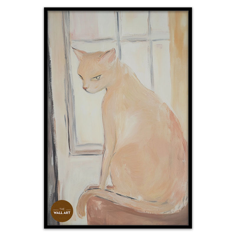 CAT ON WINDOW II
