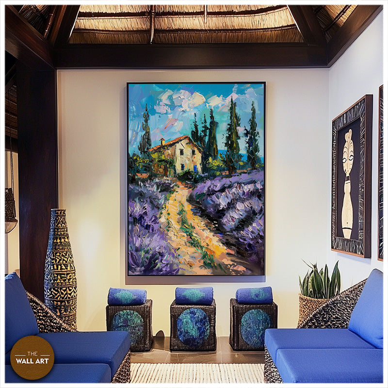 COTTAGE IN LAVENDER MEADOW I