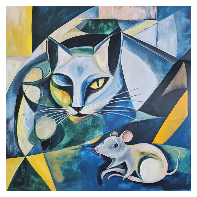 CUBISM OF CAT AND MOUSE I