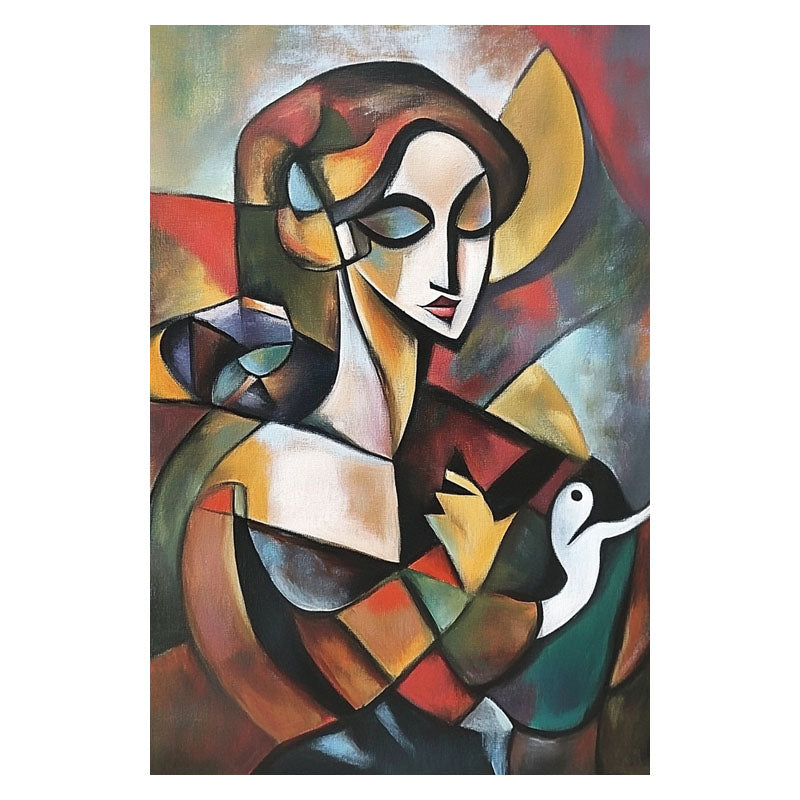 CUBISM OF LADY AND SNAKE