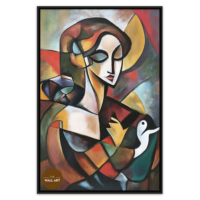 CUBISM OF LADY AND SNAKE