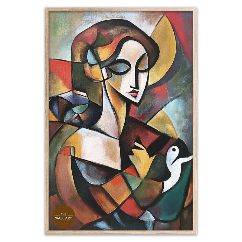 CUBISM OF LADY AND SNAKE