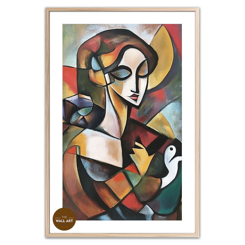CUBISM OF LADY AND SNAKE