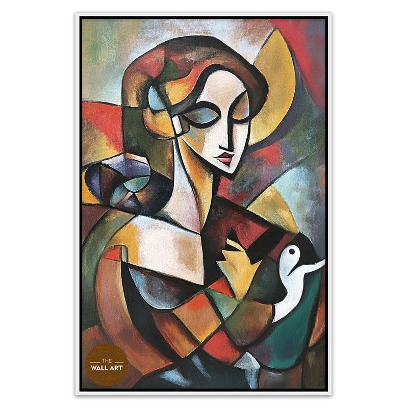 CUBISM OF LADY AND SNAKE