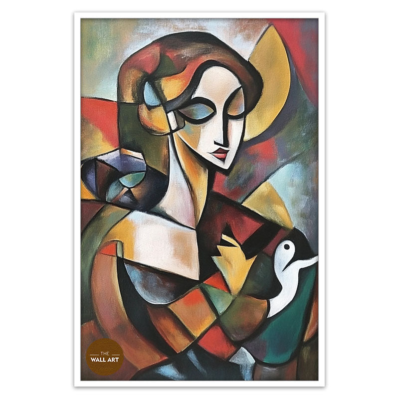 CUBISM OF LADY AND SNAKE