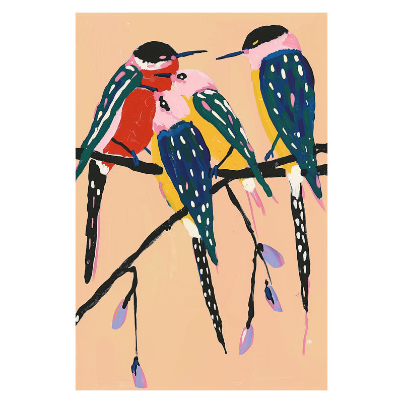 FLOCK OF BIRD ON BRANCH