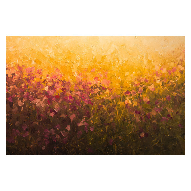 FLOWER FIELD IN SUNSET