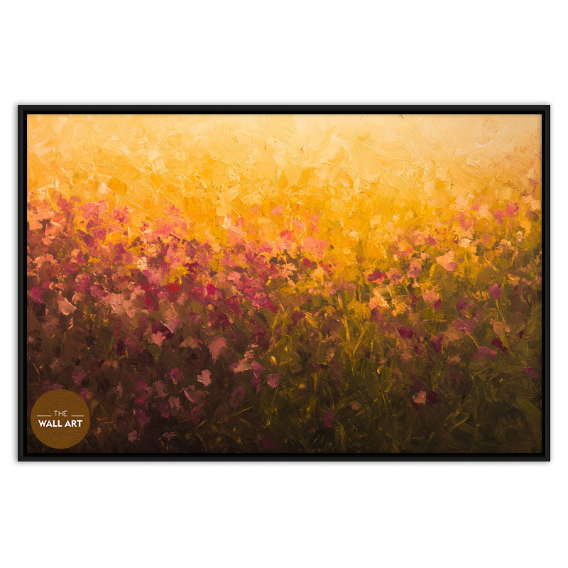 FLOWER FIELD IN SUNSET