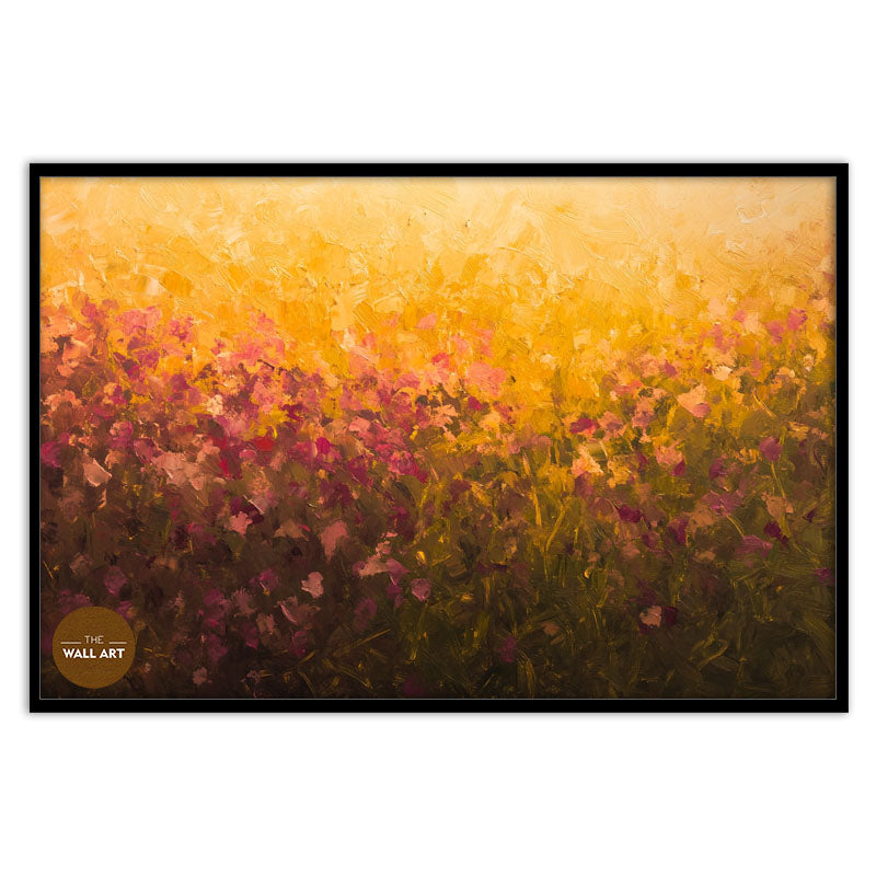 FLOWER FIELD IN SUNSET