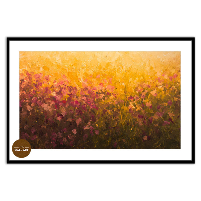 FLOWER FIELD IN SUNSET