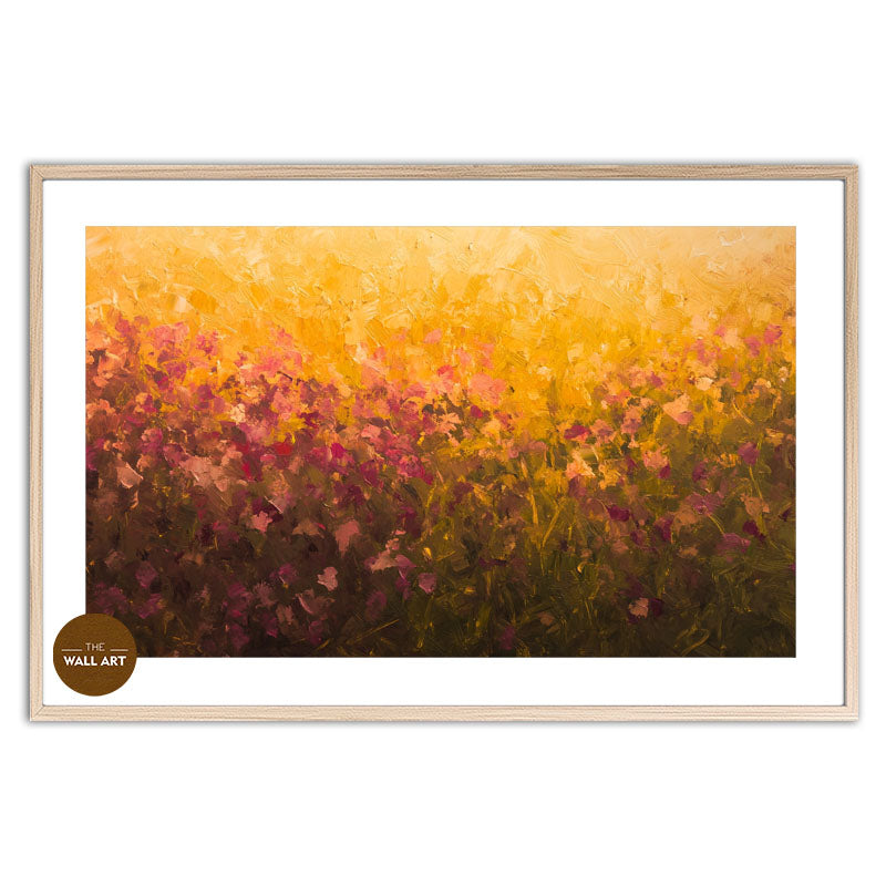 FLOWER FIELD IN SUNSET