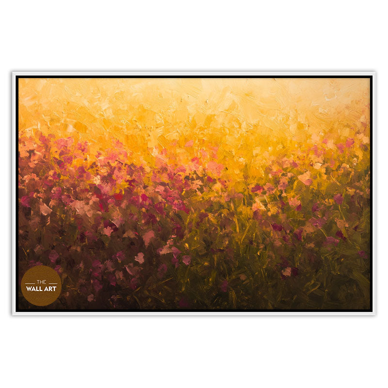FLOWER FIELD IN SUNSET