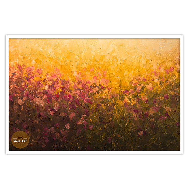 FLOWER FIELD IN SUNSET