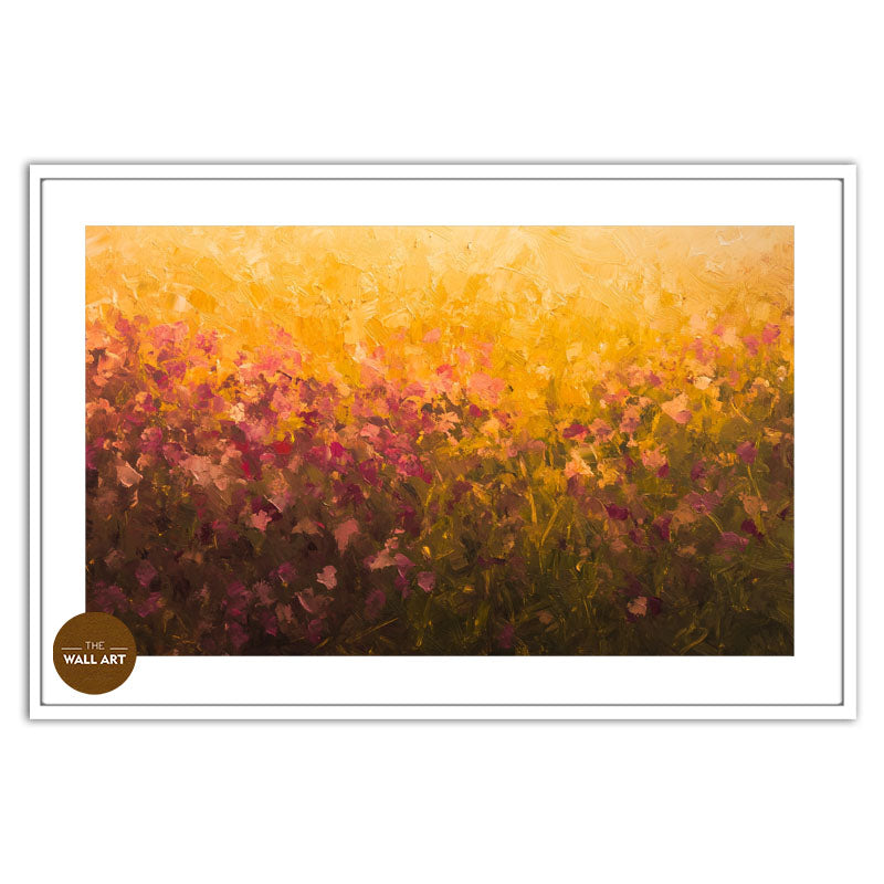FLOWER FIELD IN SUNSET