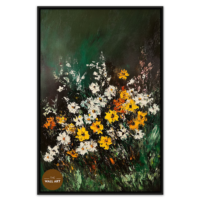 FLOWERS IN GREEN SHADE I
