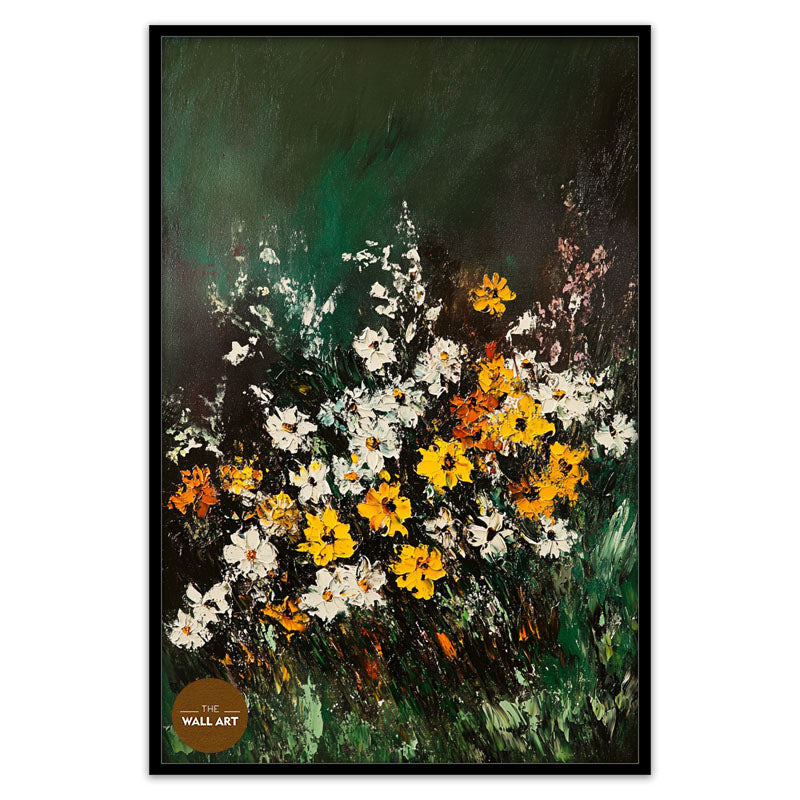 FLOWERS IN GREEN SHADE I