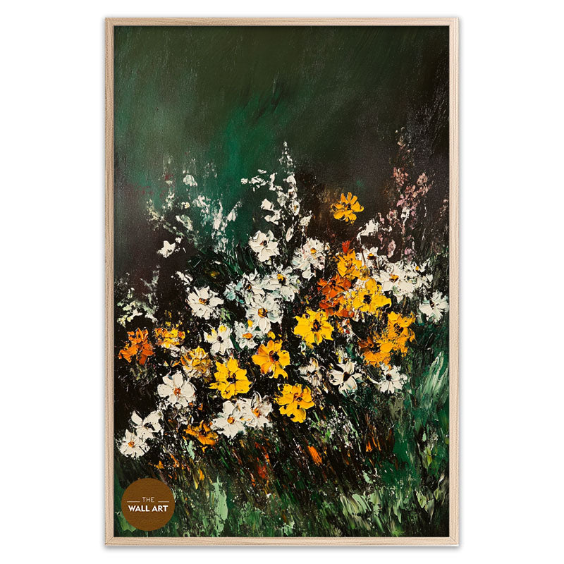 FLOWERS IN GREEN SHADE I