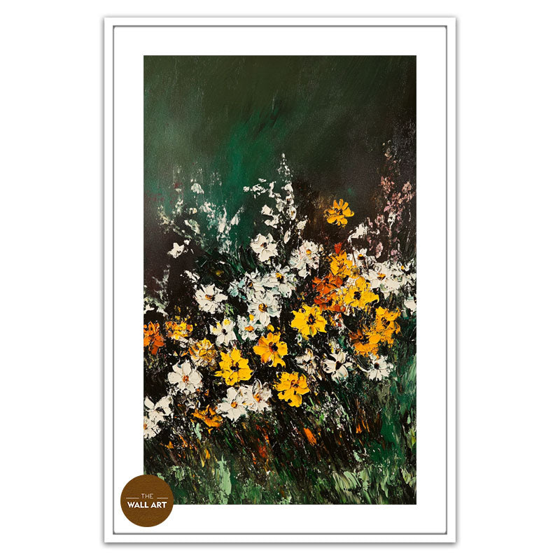 FLOWERS IN GREEN SHADE I