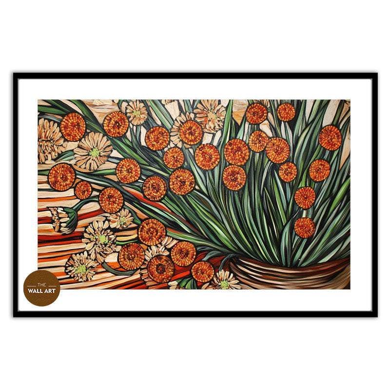 FLOWERS VASE IN ORANGE SHADE I
