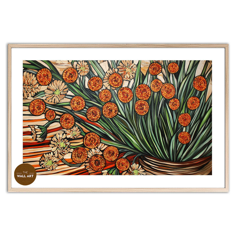 FLOWERS VASE IN ORANGE SHADE I