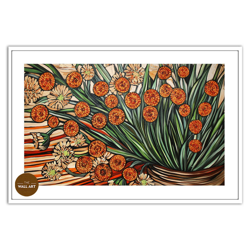 FLOWERS VASE IN ORANGE SHADE I