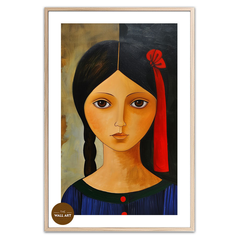 GIRL WITH RED RIBBON
