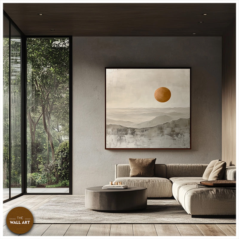 GOLDEN SUN ON MOUNTAIN WAVES