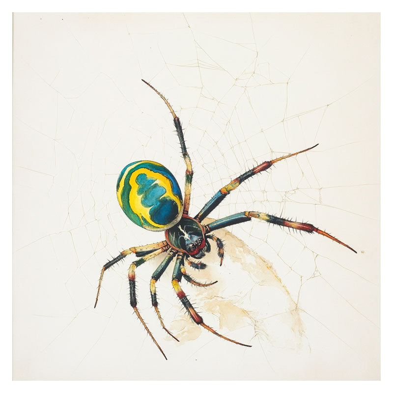 GREEN AND YELLOW SPIDER