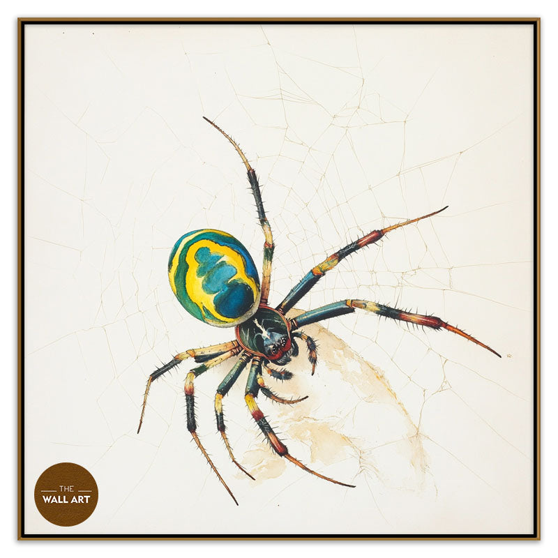 GREEN AND YELLOW SPIDER
