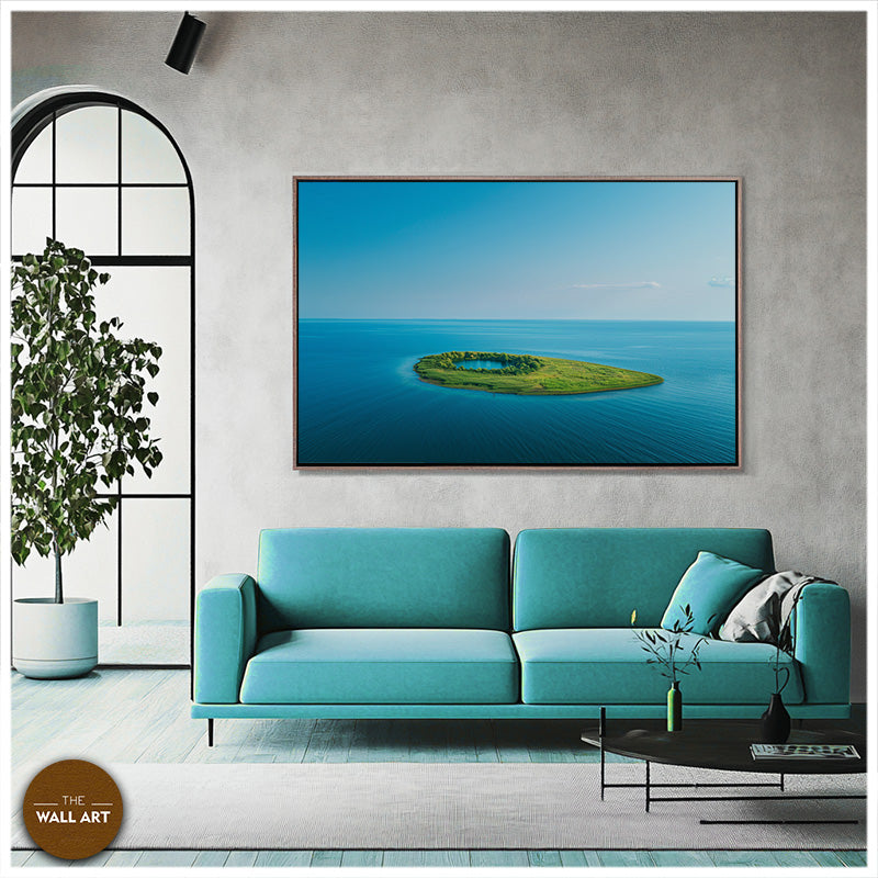 GREEN ISLAND ON BLUE SEA I