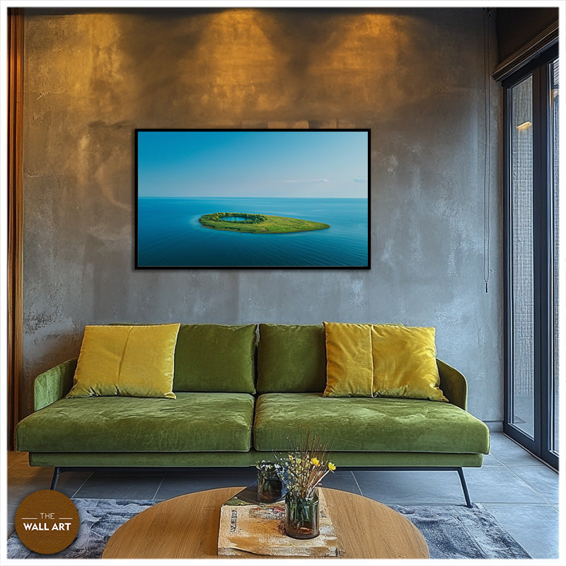 GREEN ISLAND ON BLUE SEA I