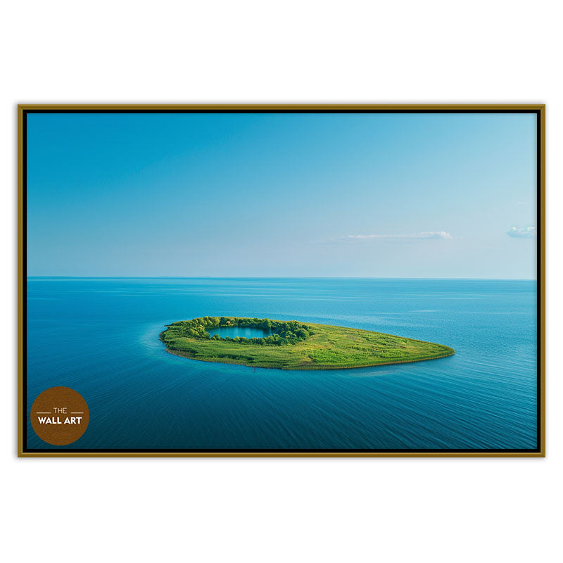GREEN ISLAND ON BLUE SEA I