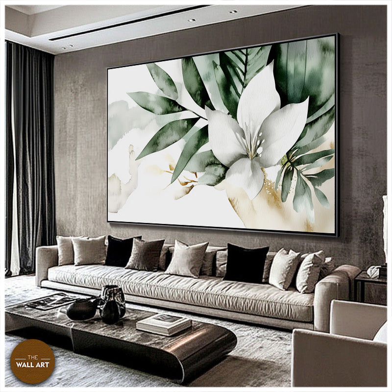GREEN SHADE WHITE FLOWERS