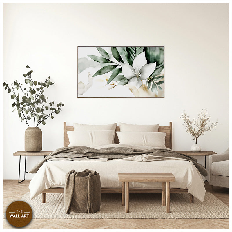 GREEN SHADE WHITE FLOWERS