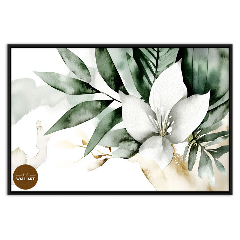 GREEN SHADE WHITE FLOWERS