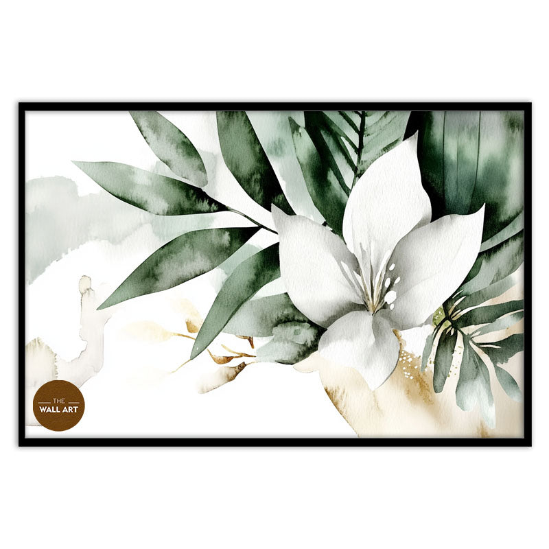 GREEN SHADE WHITE FLOWERS