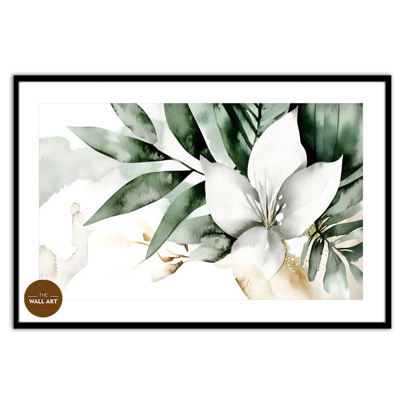 GREEN SHADE WHITE FLOWERS