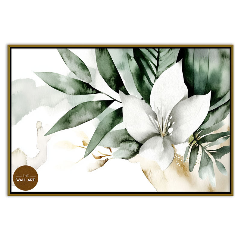 GREEN SHADE WHITE FLOWERS