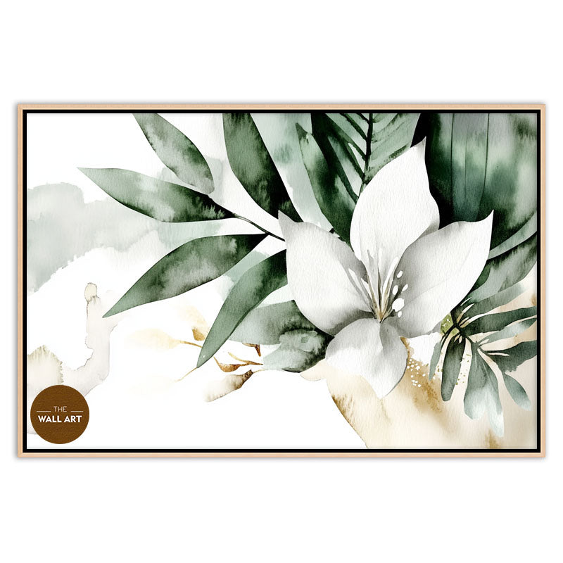 GREEN SHADE WHITE FLOWERS