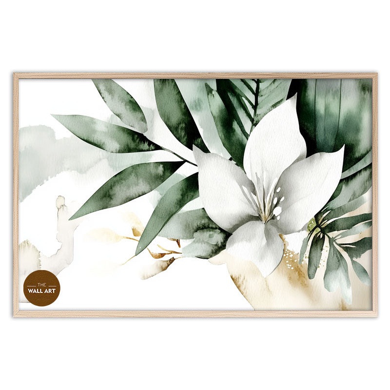 GREEN SHADE WHITE FLOWERS