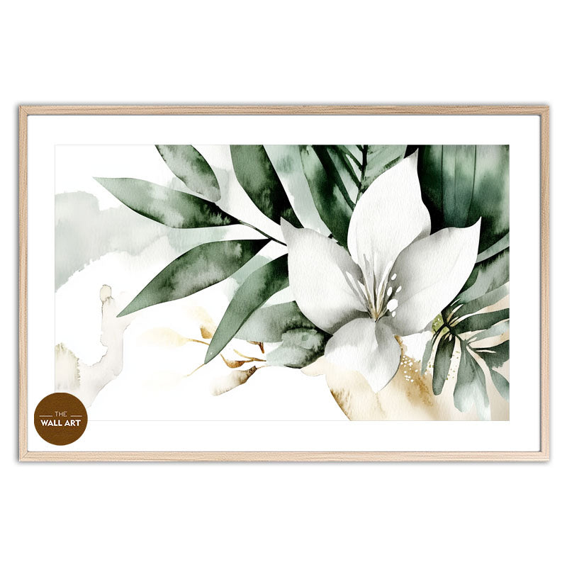 GREEN SHADE WHITE FLOWERS