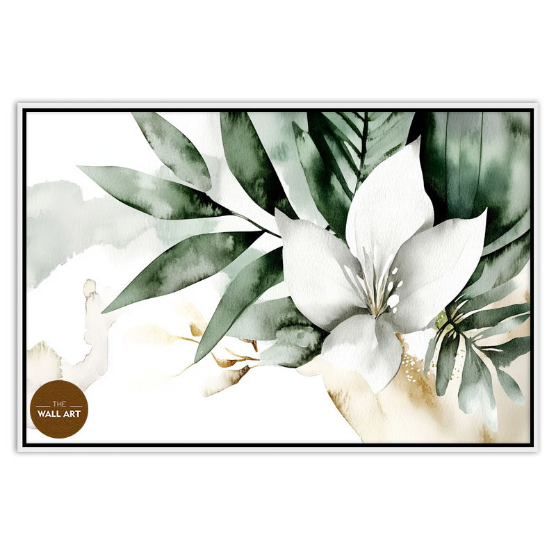 GREEN SHADE WHITE FLOWERS