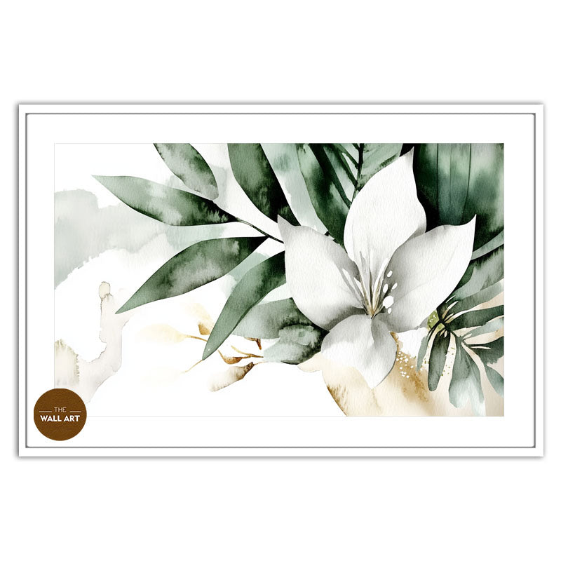 GREEN SHADE WHITE FLOWERS