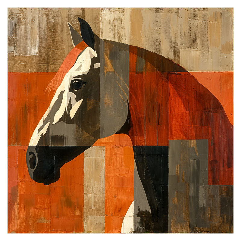 HORSE IN RED SHADE