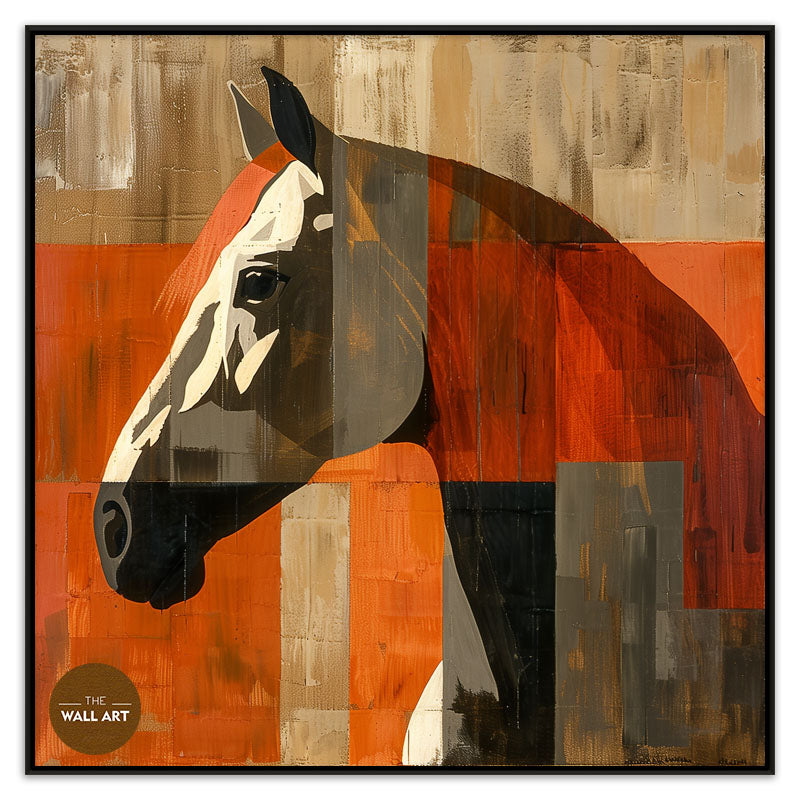 HORSE IN RED SHADE