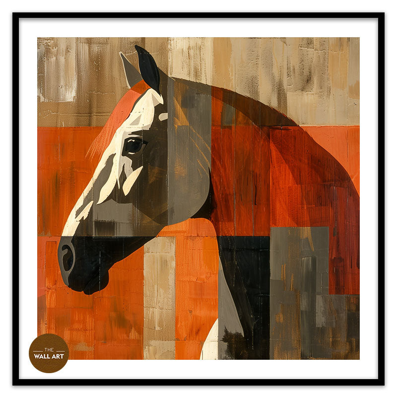 HORSE IN RED SHADE