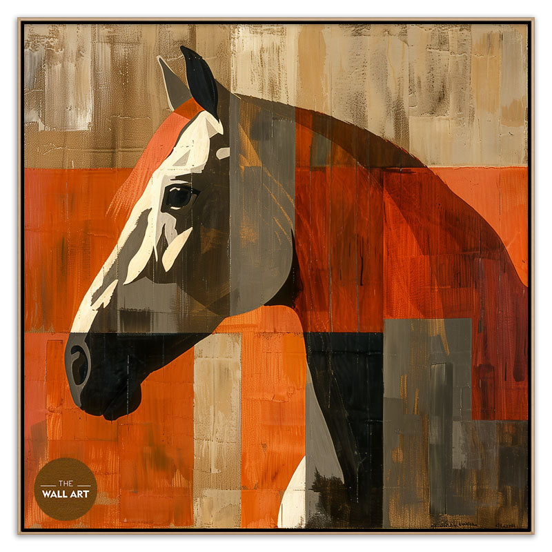 HORSE IN RED SHADE