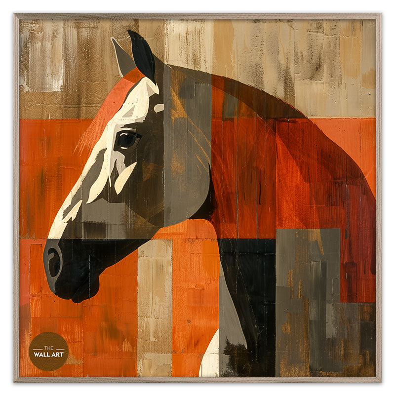 HORSE IN RED SHADE