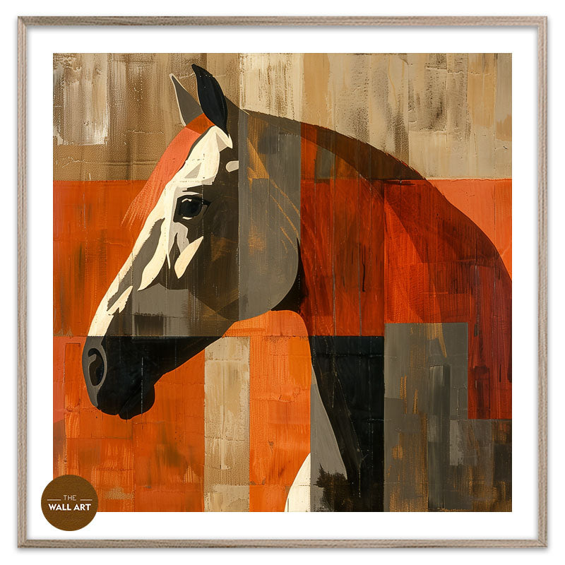 HORSE IN RED SHADE